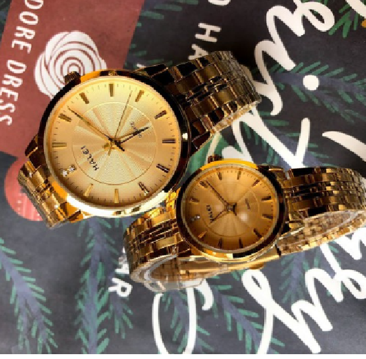Đồng hồ đôi nam nữ đeo tay cặp chính hãng Halei