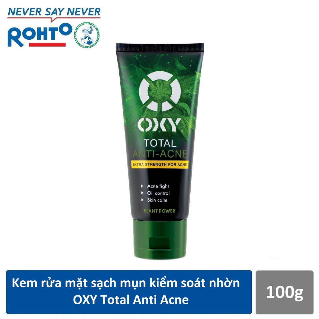 [HCM]Kem rửa mặt OXY Total Anti Acne - làm dịu da kiểm soát nhờn sạch khuẩn mụn 100