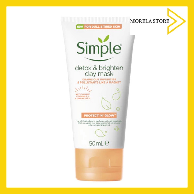 [Hcm]Mặt Nạ Thải Độc Sáng Da Simple Protect ‘N’ Glow Detox & Bighten Clay Mask 50Ml