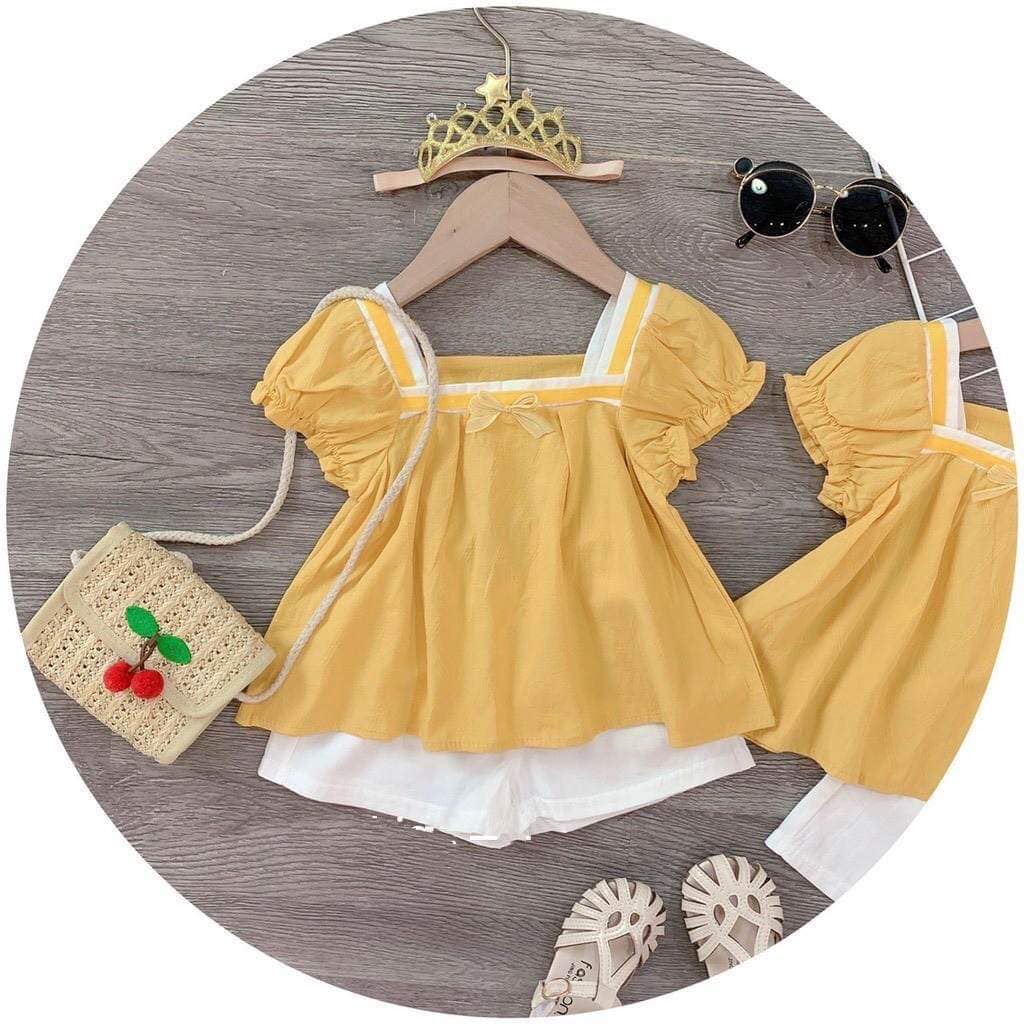 Set bộ áo babydoll kèm quần cho bé gái