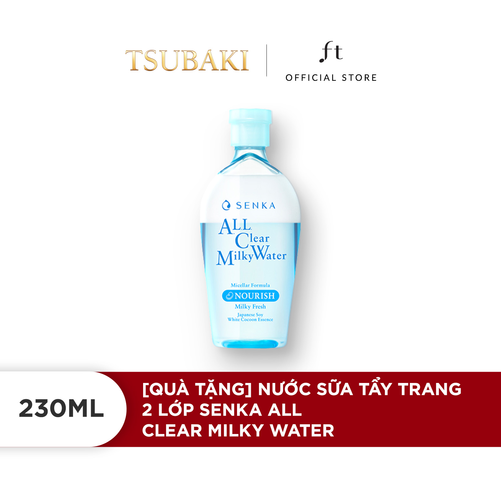 [GIFT] Nước Sữa Tẩy Trang 2 lớp SENKA A.L.L. CLEAR MILKY WATER 230ML