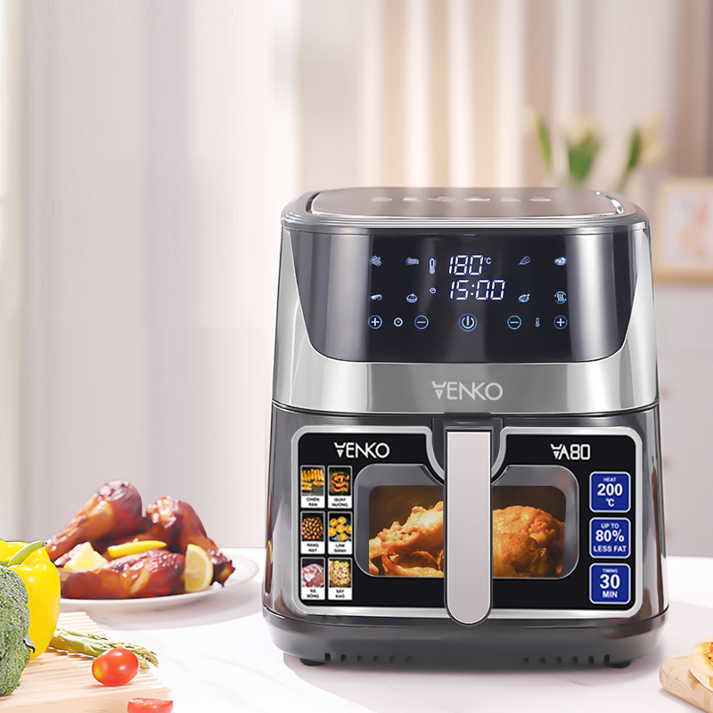 [ Hàng nhập khẩu ] Nồi chiên không dầu cỡ đại Nineshield & Venko Dung Tích Khủng - Công Suất 1700W -