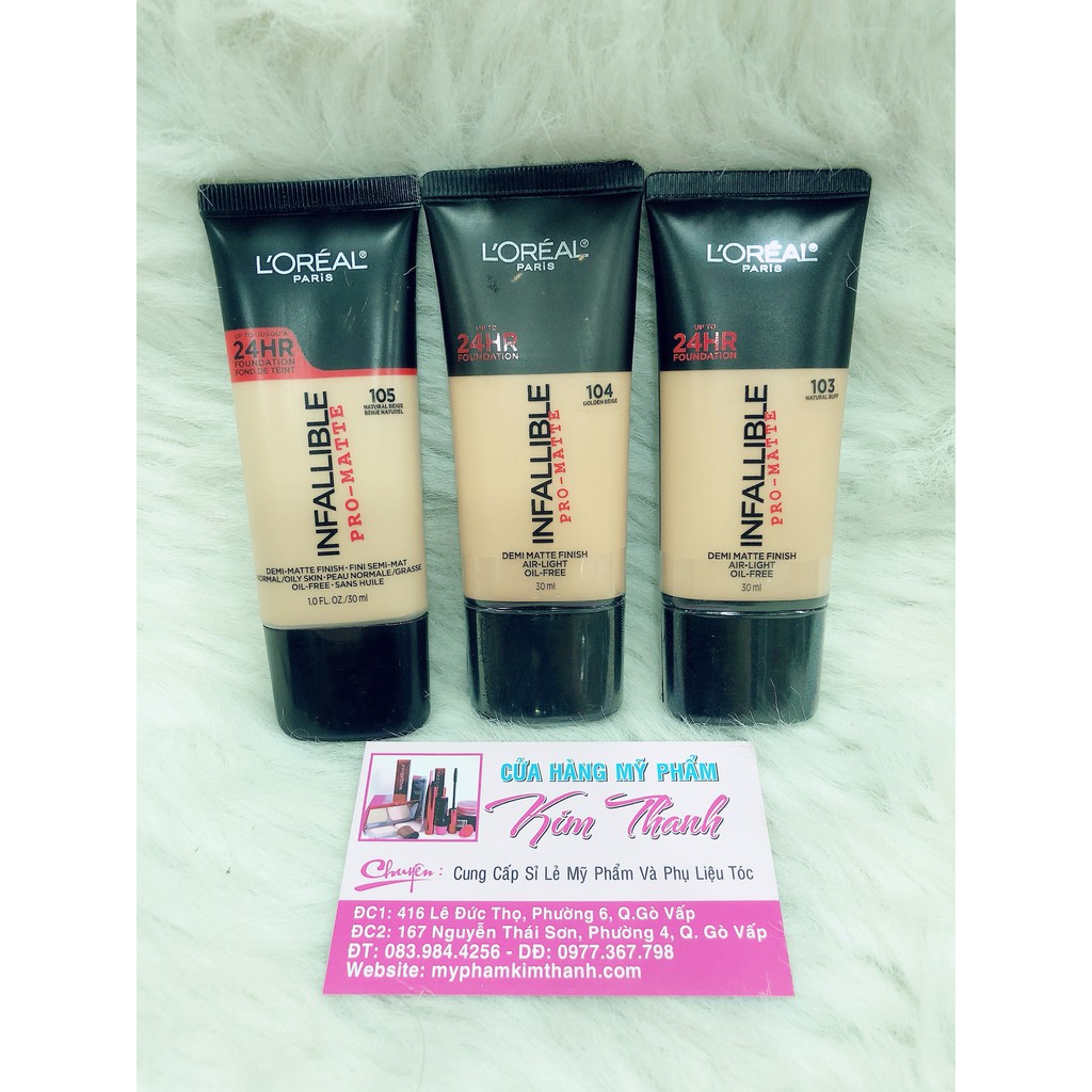 Kem Nền Bb Trang Điểm Lâu Trôi Loreal Infallible Pro - Matte 24H Foundation Makeup 30Ml Cam Kết Hàng Đúng Mô Tả Chất Lượng Đảm Bảo An Toàn Đến Sức Khỏe Người Sử Dụng