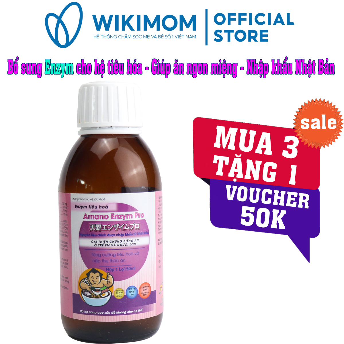 Vitamin Amano Enzym 150ml - Bổ sung vitamin enzym tiêu hóa cho trẻ