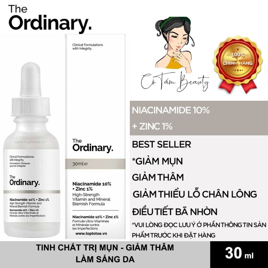 [HCM]Serum The Ordinary Niacinamide 10% + Zinc 1% 30ml