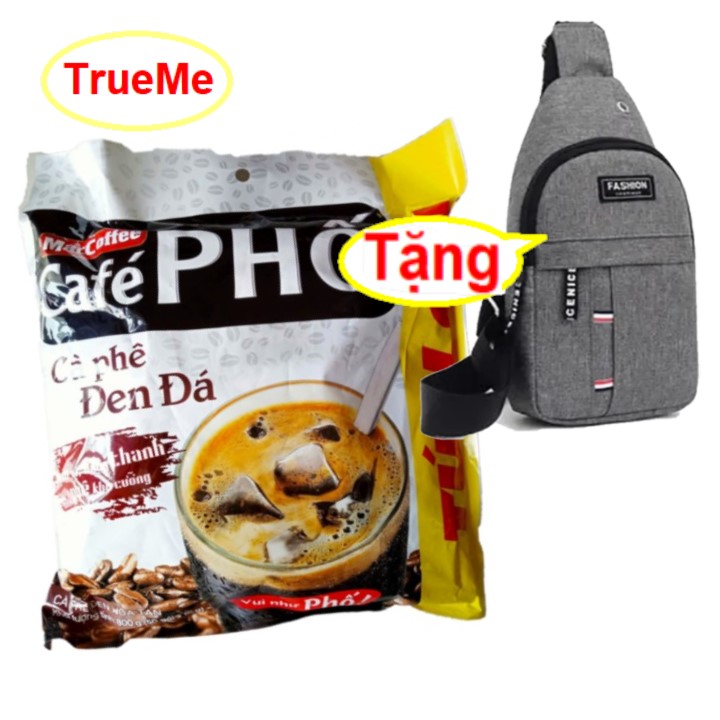[Tặng túi đeo chéo] Cafe Phố đen đá (50gói x 16g/túi) - Ca Phê Phố - cafe den đá - Cafe Phố 800g - M