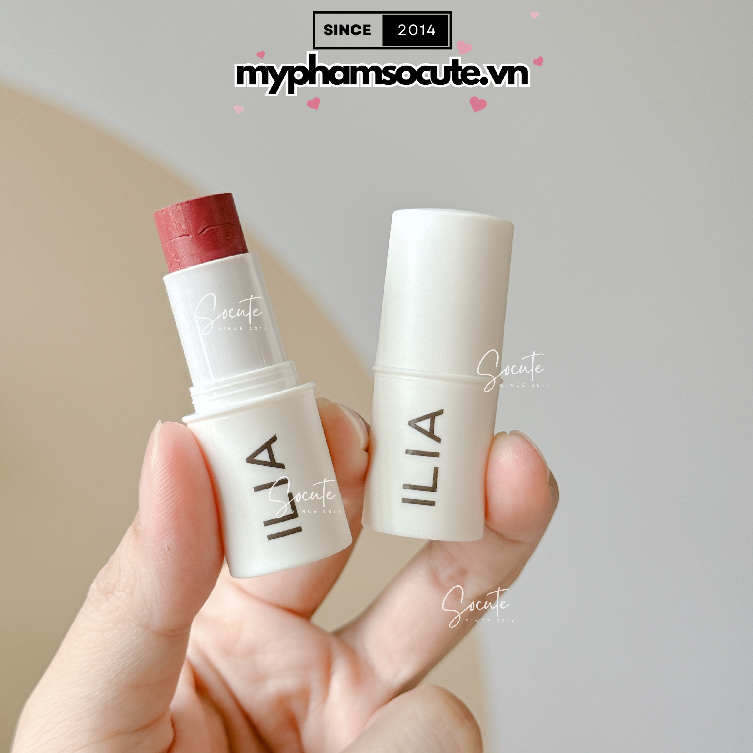 Thanh Đa Năng Má Hồng + Môi ILIA Multi-Stick in shade At Last (Mauve Rose)