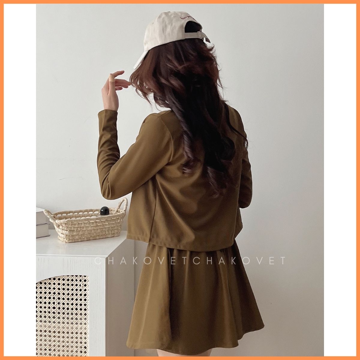 Set 3 món gồm áo cardigan dài tay mix áo 2 dây kèm quần giả váy ngắn mặc đi học đi làm đi chơi thời 