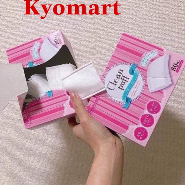 [Freeship ]Bông Tẩy Trang Clean Puff Nhật Bản 80 miếng