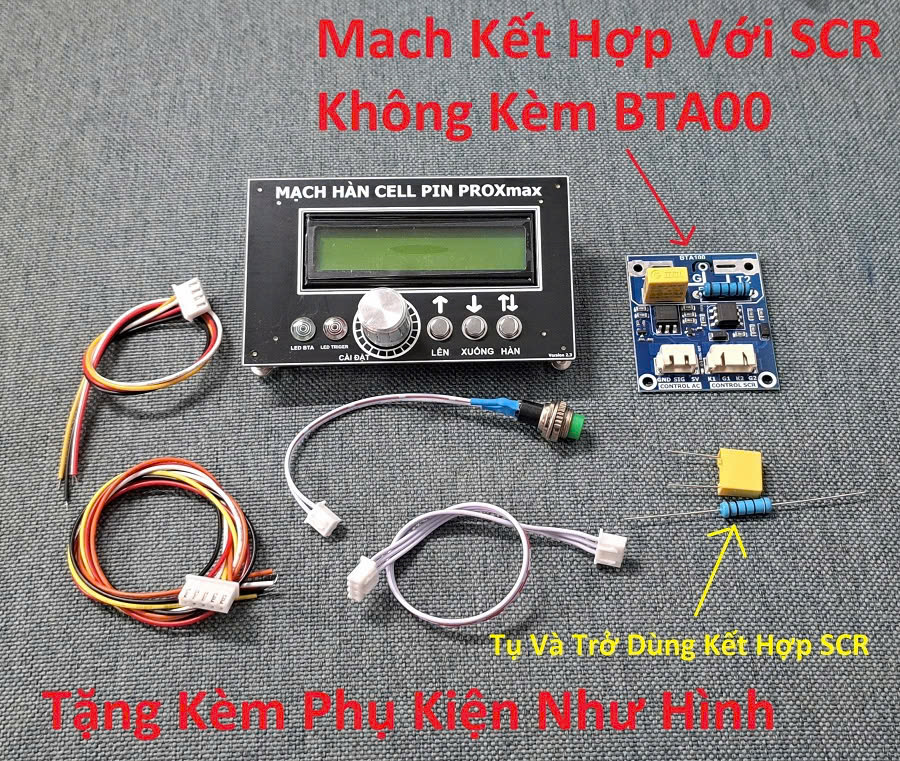 Mạch timer hàn cell xung kép tích hợp điều khiển trục Z PROXmax nhớ 5 chương trình