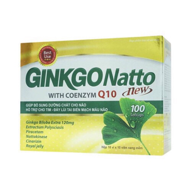 Ginkgo Natto New - Hỗ Trợ Giúp Phòng Ngừa Và Làm Tan Cục Máu Đông Tăng Cường Tuần Hoàn Máu Não