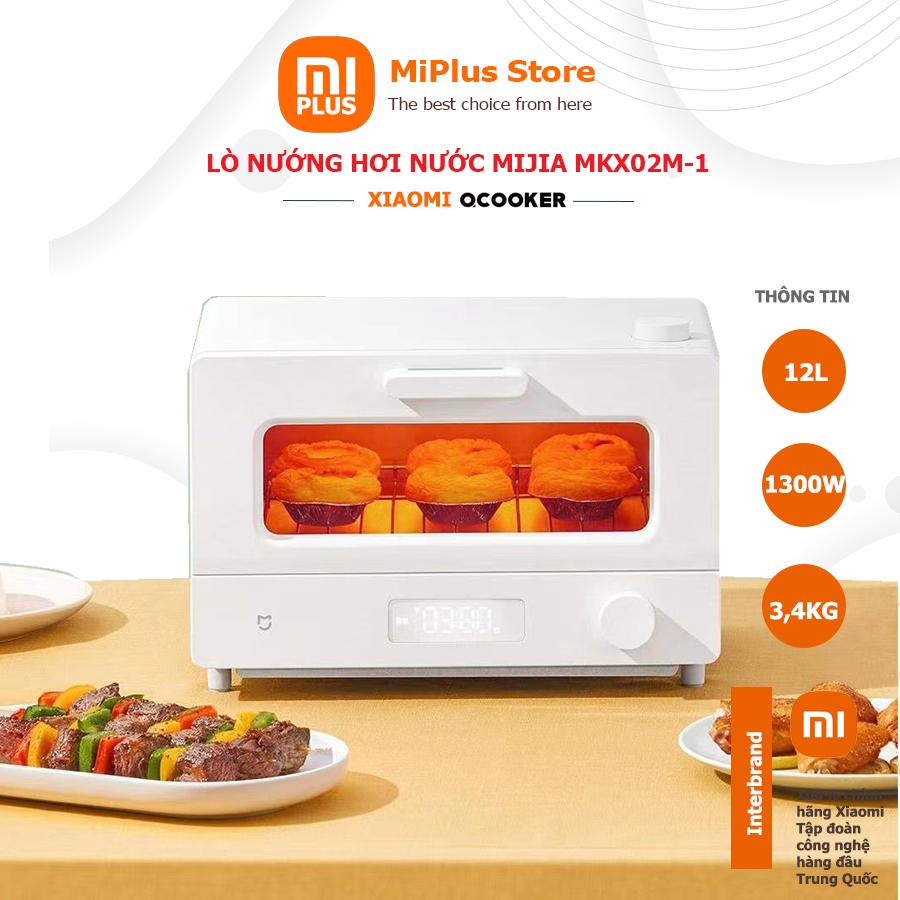 Nồi chiên không dầu lò nướng hơi nước Xiaomi Mijia MKX02M dung tích 12L kiểm soát nhiệt NTC NƯỚNG SI