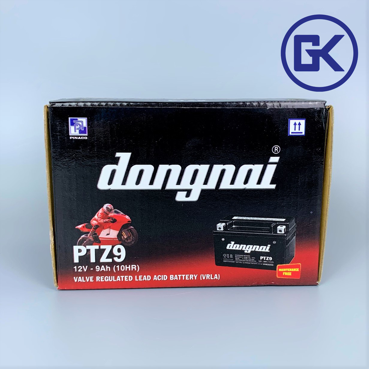 Ắc quy xe máy khô 12V - 9Ah ( 10HR ) Đồng Nai PINACO (PTZ9)