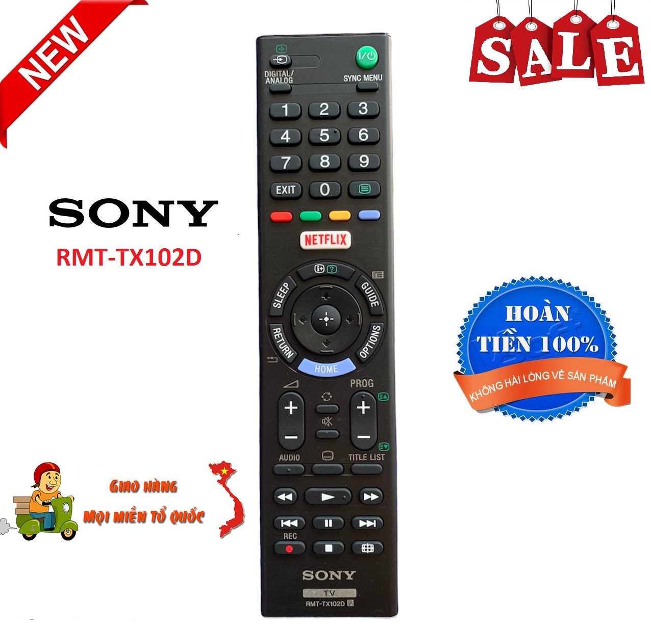 Điều khiển tivi Sony smart internet RMT-TX102D RMT-TX100D 4k bravia  các dòng KDL-32R500C KDL-40R550