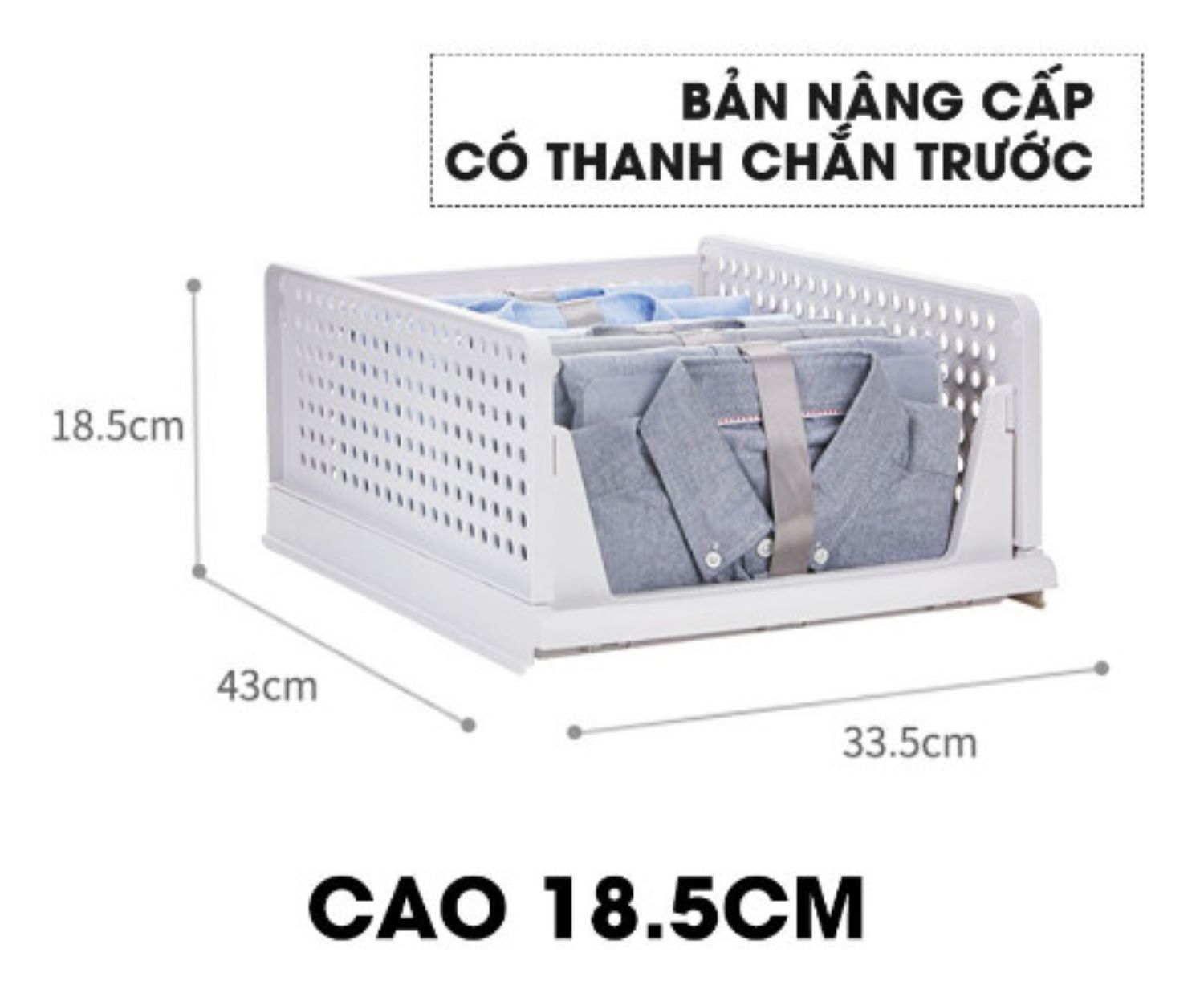 Kệ Xếp Chia Ngăn Kéo Đựng Quần Áo Giày Dép Đa Năng Toshudo