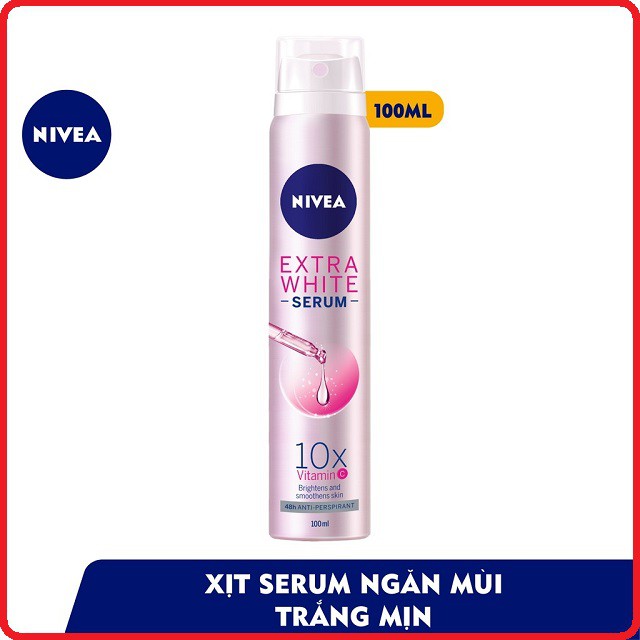 [Hcm]Xịt Ngăn Mùi Nivea Serum Trắng Mịn (100Ml)