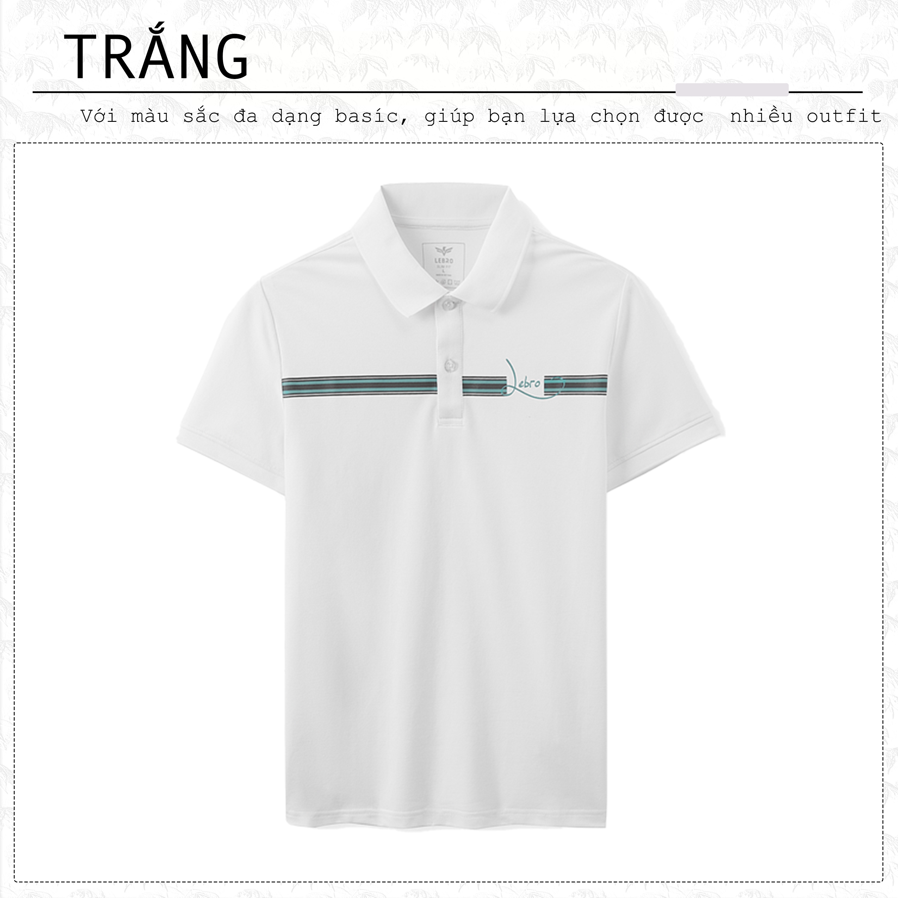 Áo polo nam S2 SPORT áo thun nam cổ bẻ họa tiết kẻ ngang LEBRO in nhiệt cotton CVC cao cấp trẻ trung