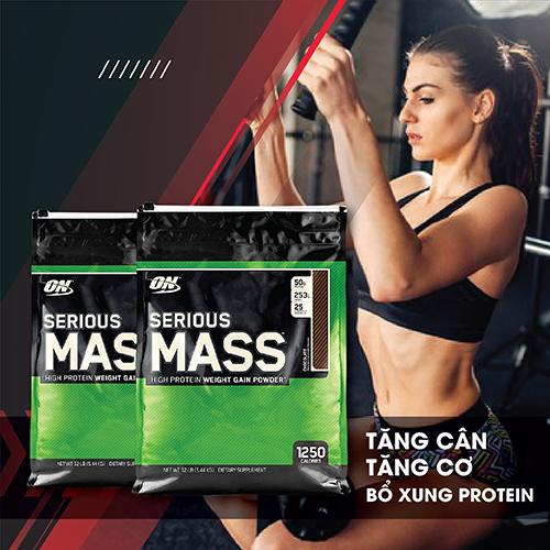 On Serious Mass 12Lbs - 5.44 Kg - Tăng Cân Tăng Cơ Cho Gym Yoga Fitness Thể Thao