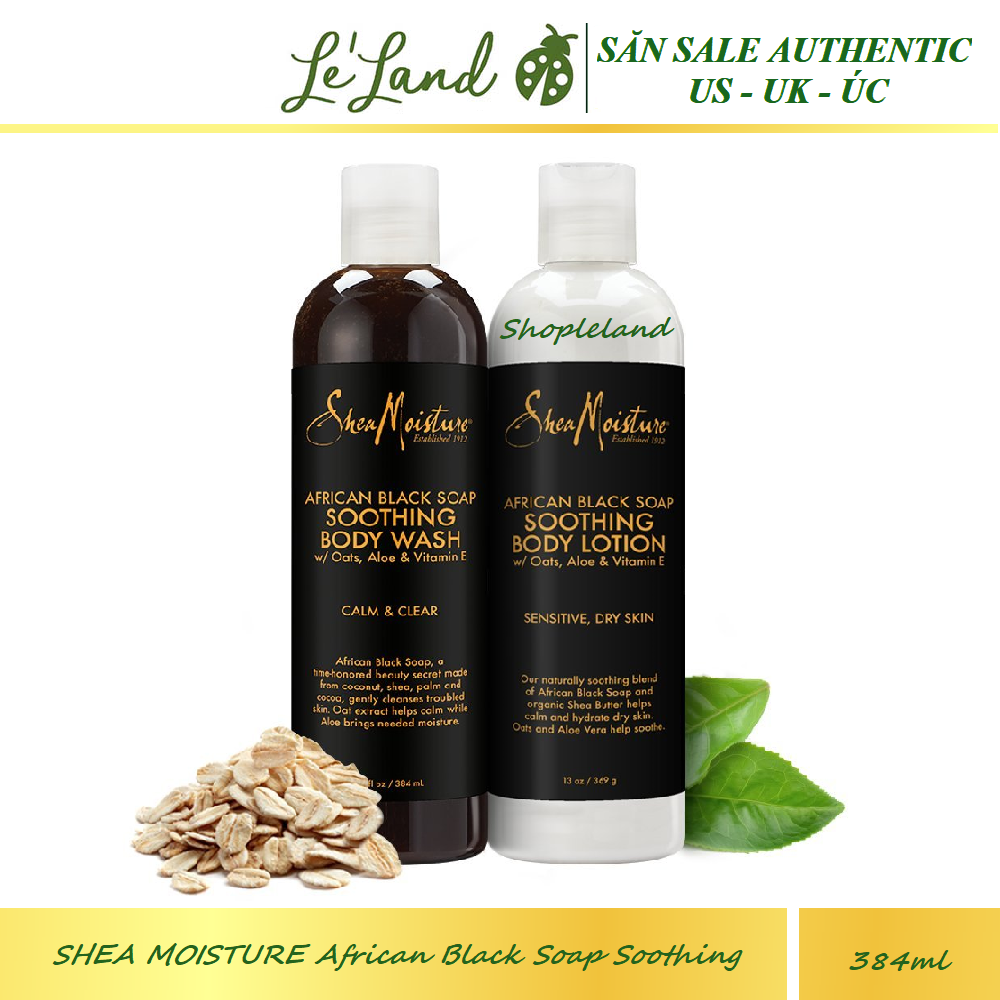 [Hcm]Bill Us - Sữa Tắm Đặc Trị Mụn Lưng Shea Moisture African Black Soap Soothing Body Wash