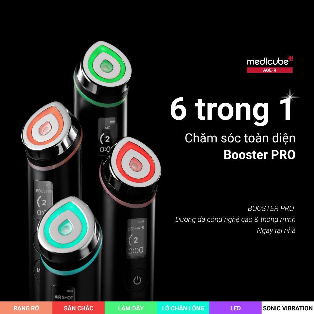 (Chính hãng + Túi máy + mặt nạ) Thiết bị làm đẹp Medicube AGE-R Booster Pro 6 trong 1 (tặng túi đựng