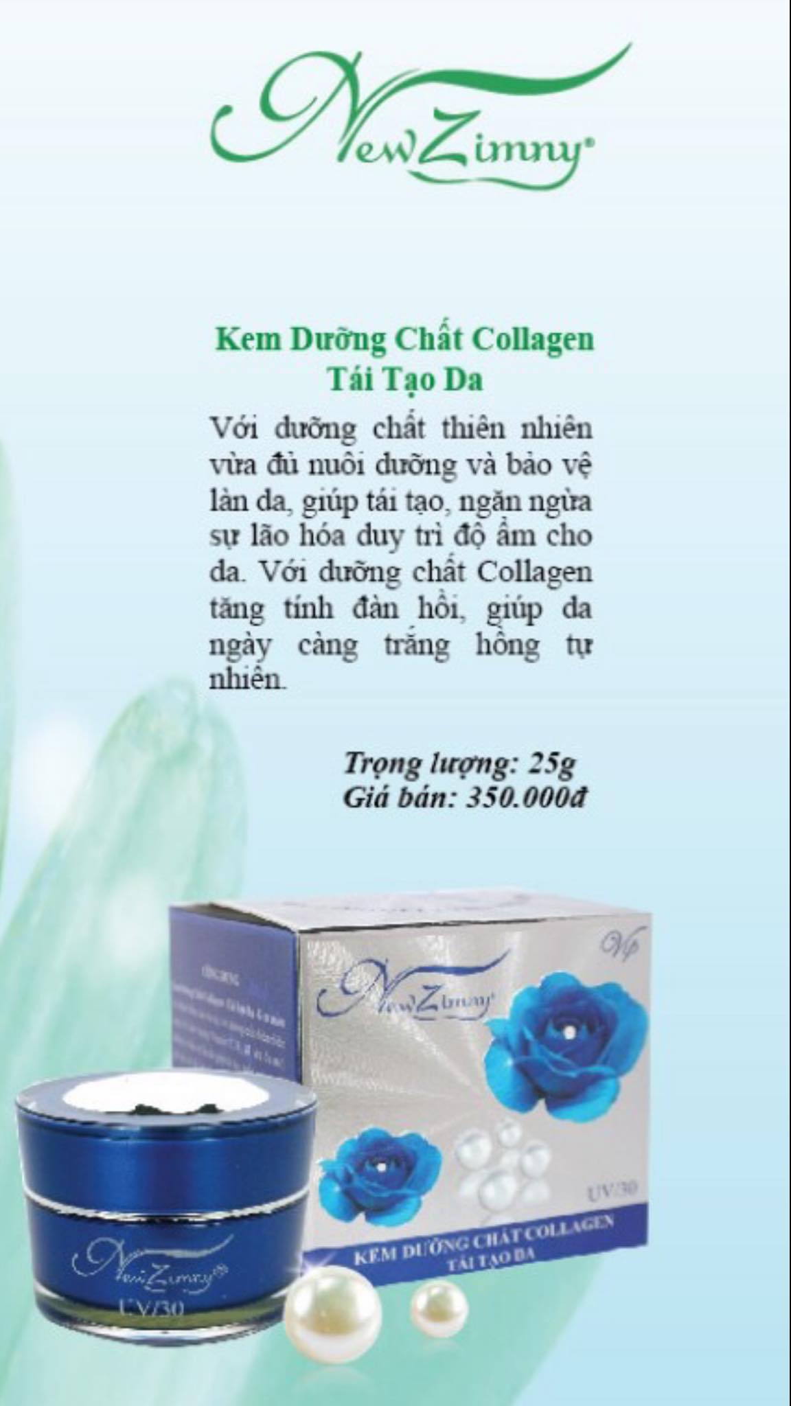 [Hcm]Kem Dưỡng Chất Collagen - Tái Tạo Da New Zimny - 25Gr