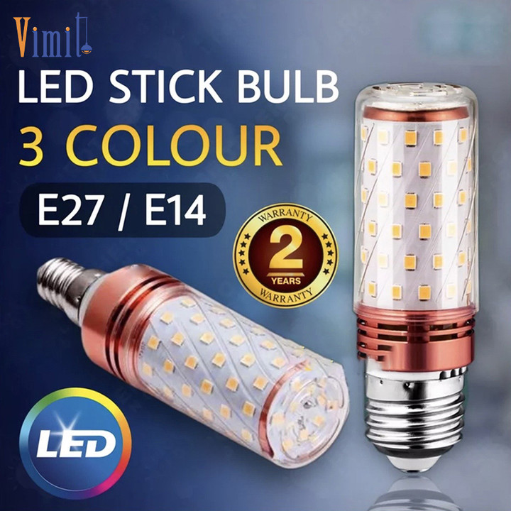 Vimite 12/16W  LED Corn Bulb E14/E27 3 Color Energy Saving Bulb Night Light Eye Protection Decoratio
