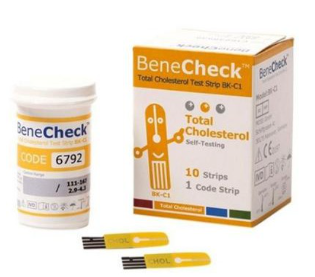 Que Thử Cholesterol - Kiểm Tra Mỡ Máu Benecheck Plus (10 Que)