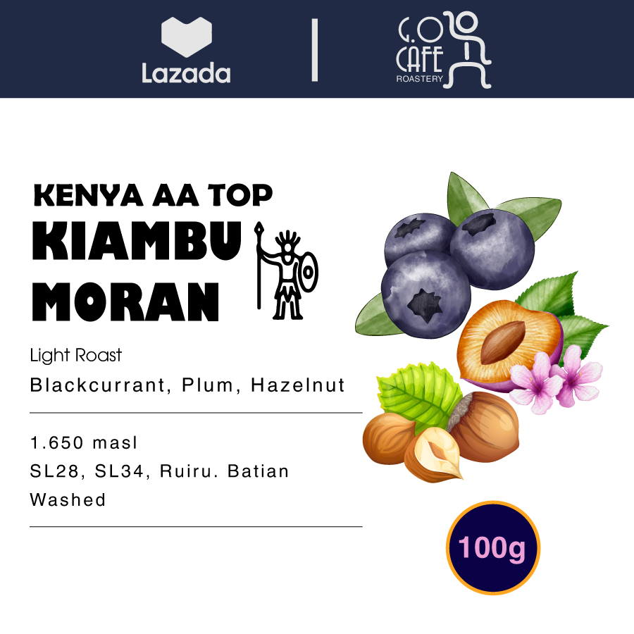 Specialty Coffee Cà phê đặc sản Kenya Kiambu Moran AA TOP Lot 25/02 Washed - G.O Cafe Roastery