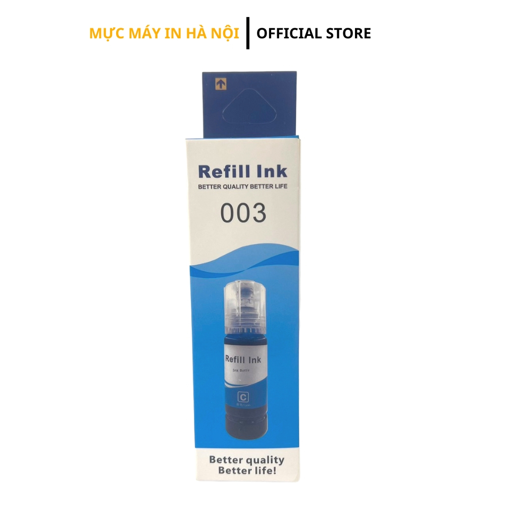 Mực ink 003 bóc máy epson L3110/ L3150/L1110/L4150/L3210/L1250/L3250/L4160 hàng nhập khẩu in sắc nét