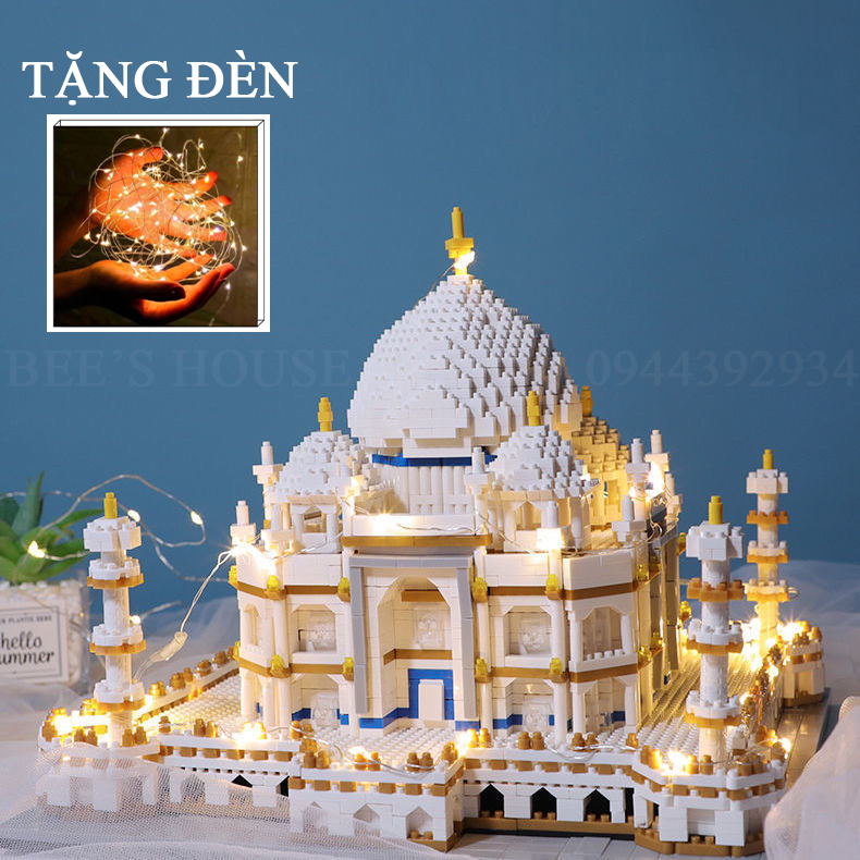 [HOÀN TIỀN  6%]Mô hình kiến trúc - Đồ chơi xếp hình lắp ráp toà nhà lâu đài cung điện đền Tajmahal ấ