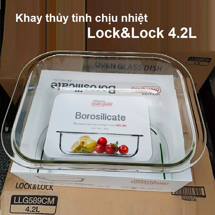 [HCM]khay nướng thủy tinh lock&amp;lock - khay nướng thủy tinh