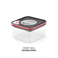 Hộp đựng thực phẩm kín thông minh Smart Seal - Miệng Vuông - Nắp khóa thông minh an toàn tiện lợi - Neoflam