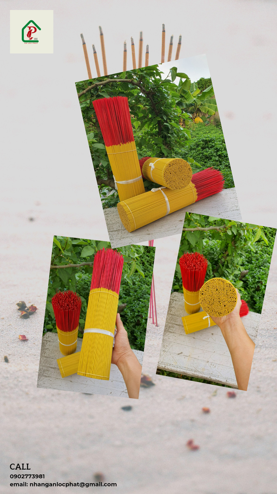 [1kgs] Nhang Thường Không Mùi 5 Tấc (46cm) - An Lộc Phát