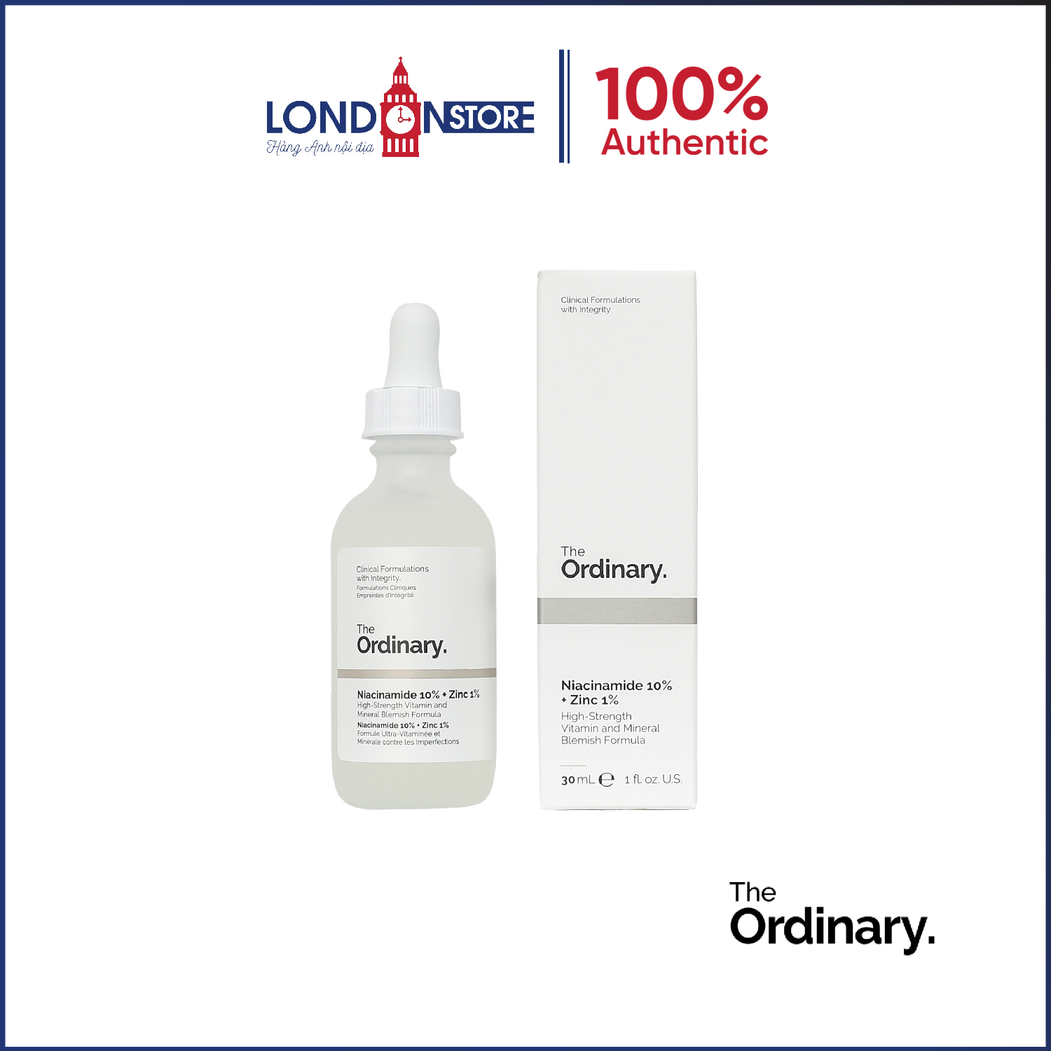 Serum The Ordinary Niacinamide 10% + Zinc 1% 30ml