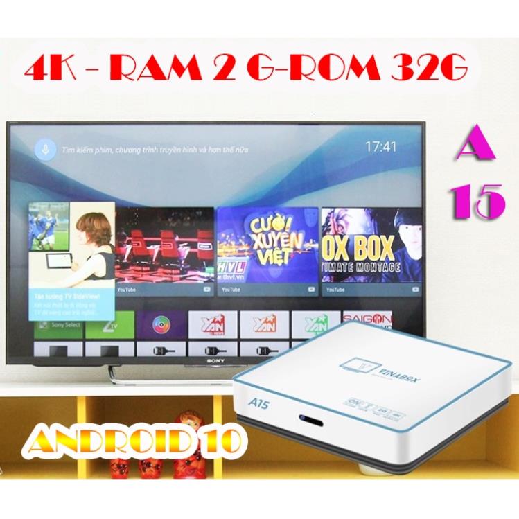 Box Smart Vinabox A15 Mạnh Giá Tốt- Phiên Bản 2021 -Ram 2gb Rom 16gb