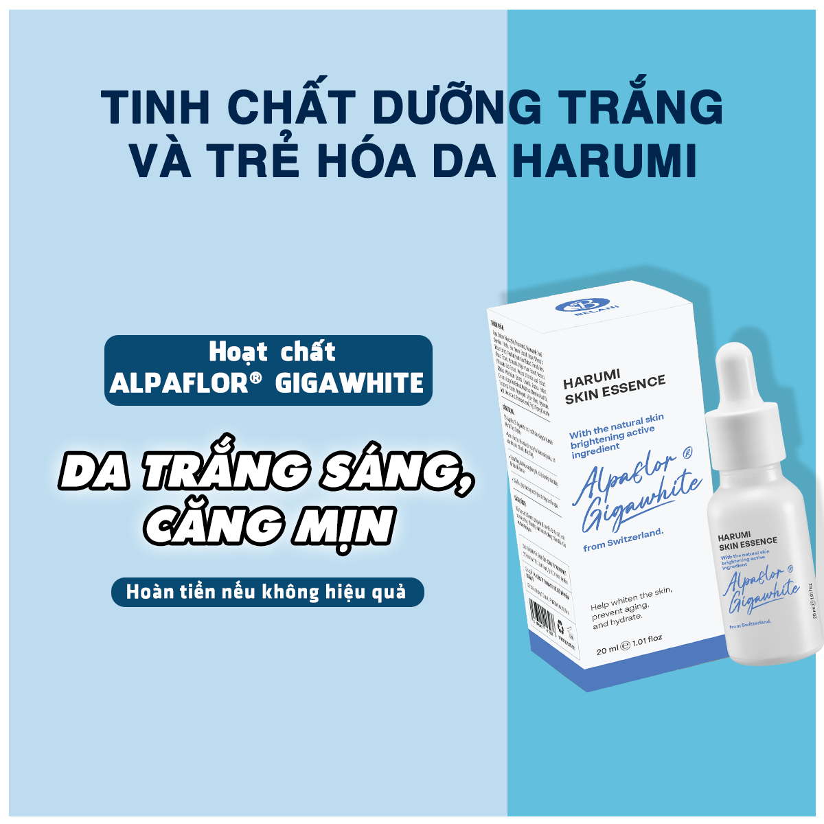 Tinh Chất Trẻ Hoá Da Harumi - Hỗ Trợ Xoá Nhăn Nâng Cơ Dưỡng Trắng Da