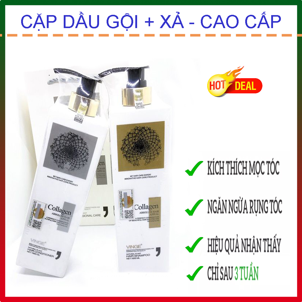 cặp dầu gội - xả collgen cao cấp cặp dầu gội collagenNgăn Ngừa Rụng Tóc  Nấm Ngứa Da Đầu Phục Hồi Tóc Hư TổnKhô Xơ và Chẻ Ngọn Giúp Tóc Chắc Khỏe