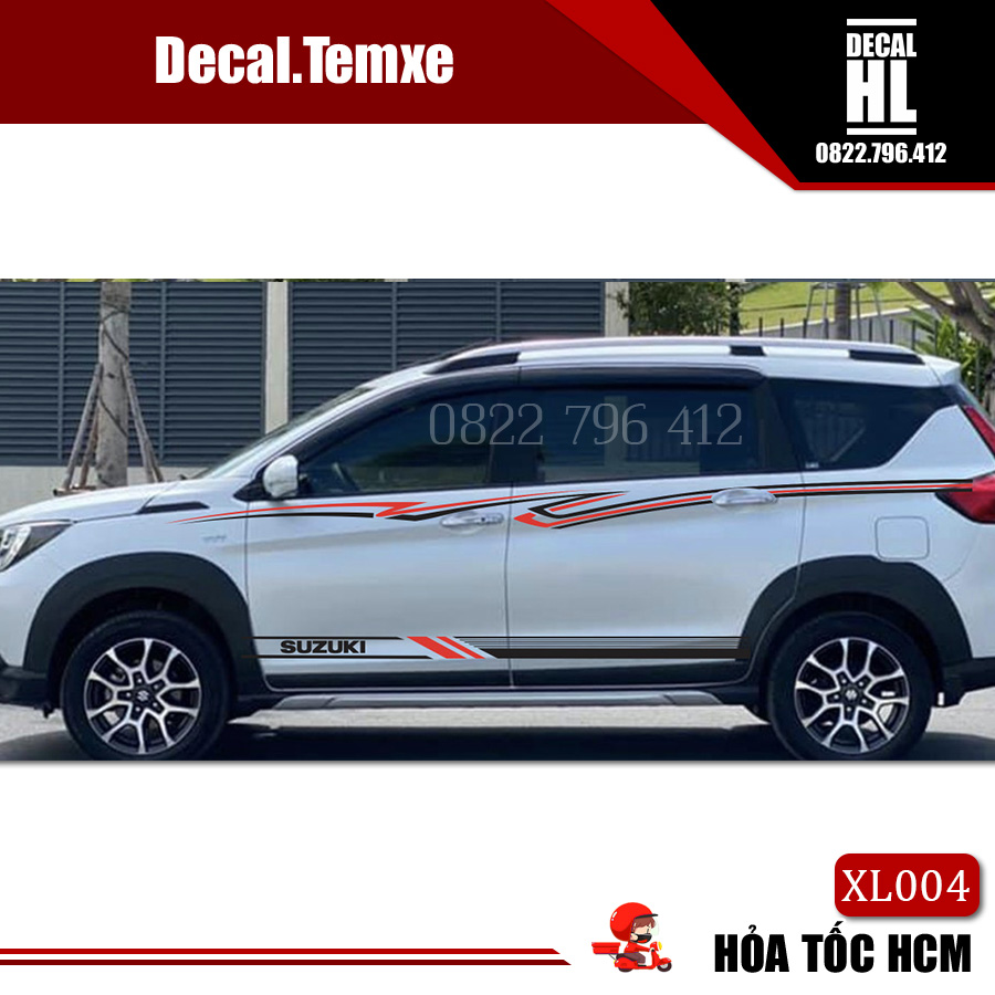 Bộ tem dán trang trí hông xe Suzuki XL7 XL004