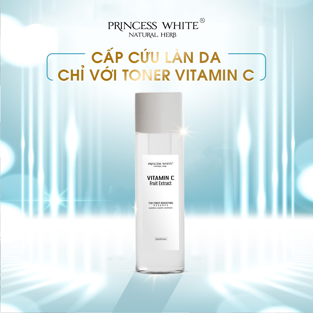 [Hcm]Nước Hoa Hồng Vitamin C Dưỡng Trắng Se Khít Chân Lông Giữ Ẩm Da Ngừa Mụn Princess White 150Ml