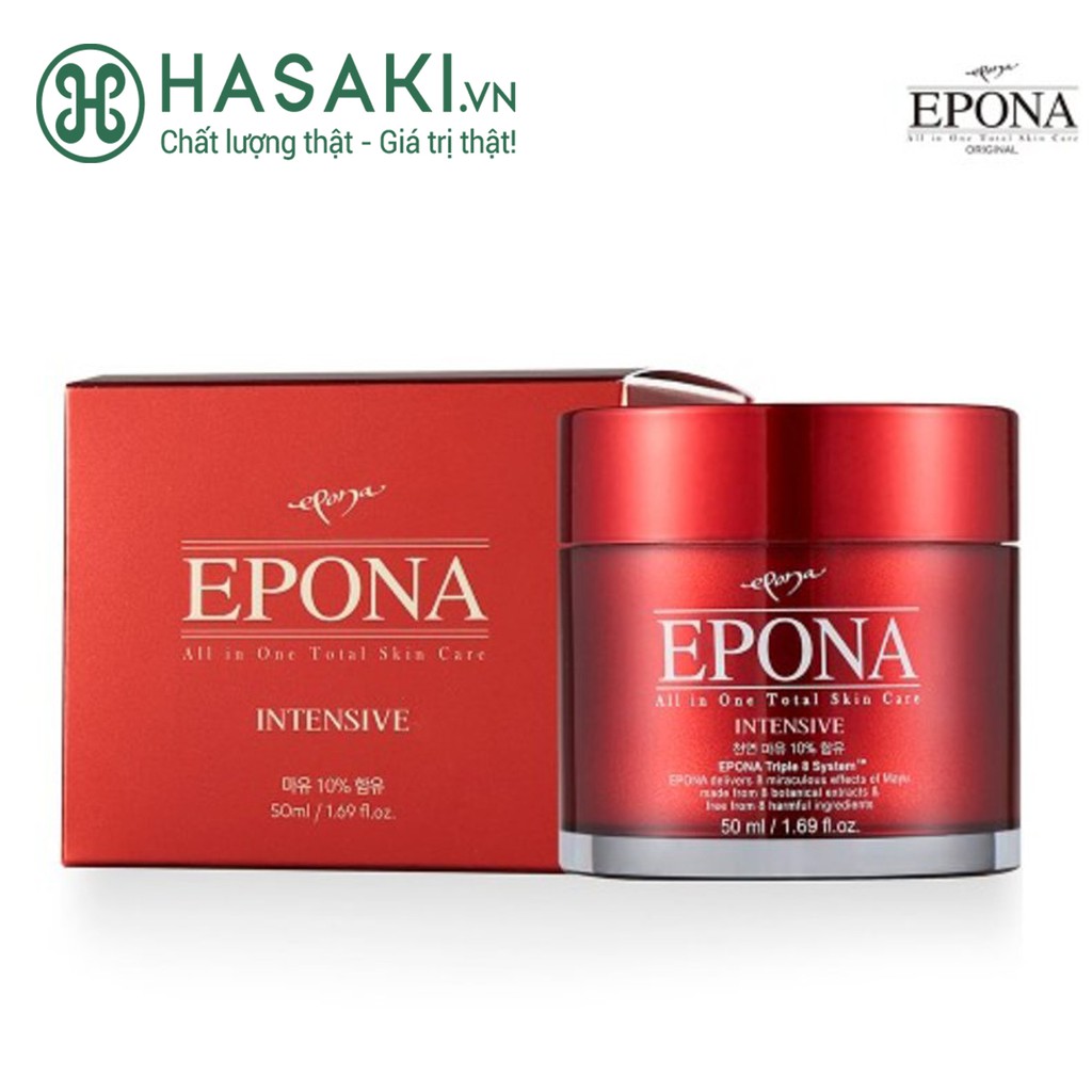 [Hcm]Kem Dưỡng Da Đa Năng Ngừa Lão Hóa Dưỡng Sáng Da Chiết Xuất Dầu Ngựa Epona All - In - One Total Skin Care Intensive 50Ml