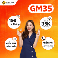 Sim 4G Gmobile GM35 Xài 1 Tháng Không Nạp Sẵn 1GB/Tháng + 110 Phút Gọi Nội/Ngoại Mạng Mỗi Tháng Sóng Mobifone Toàn Quốc | FREESHIP - CHƯA KÍCH HOẠT