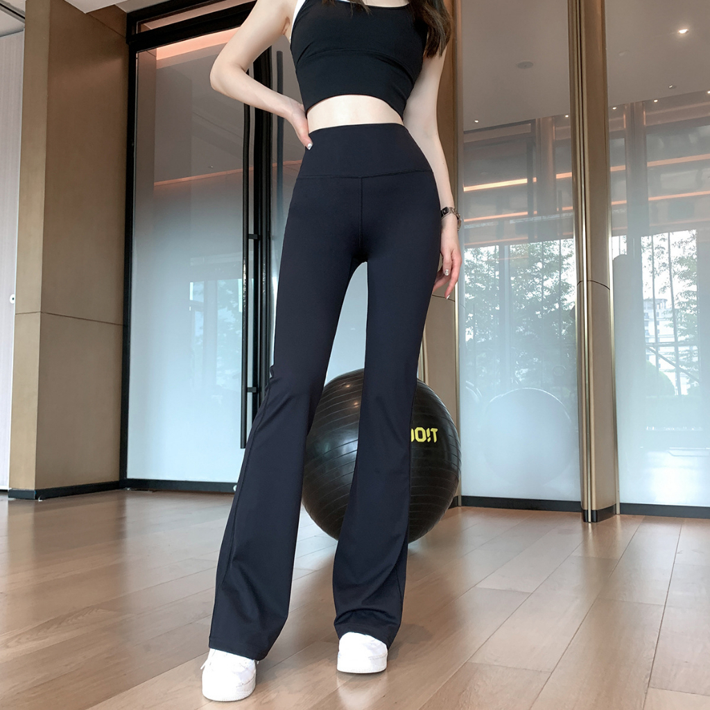 Quần Legging Ống Loe Chất UMI Hàn Cạp Cao Ghen Bụng Nâng Mông Siêu Tôn Dáng