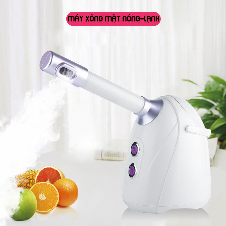 [HCM]Máy Xông Hơi Mặt Nano Nóng Lạnh-Cần Xoay 360 Độ
