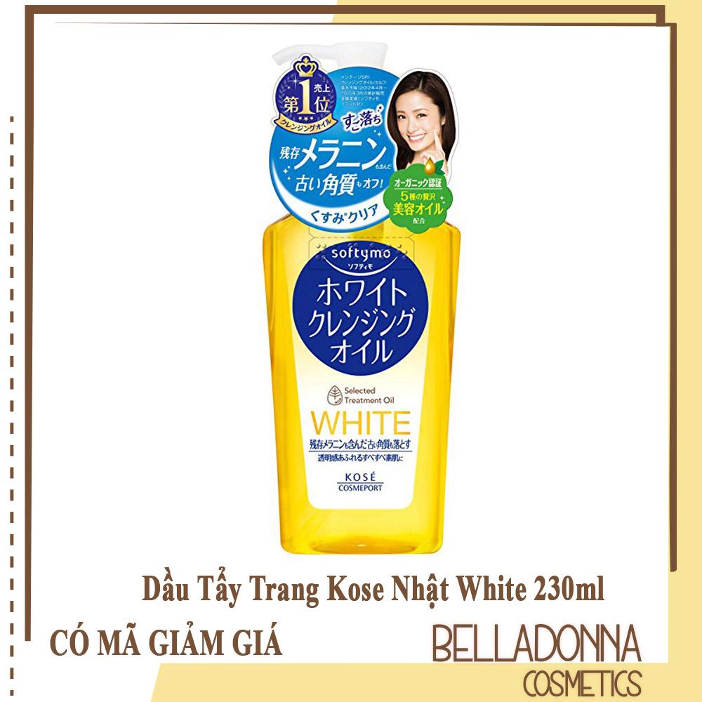 [Hcm][Có Mã Giảm Giá] Dầu Tẩy Trang Trắng Da Kose Softymo White Cleansing Oil 230Ml