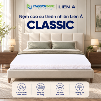 Nệm 100% cao su thiên nhiên Liên Á Classic  - Độ bền cao thoáng khí tối ưucải thiện giấc ngủ - Bảo hành 10 năm