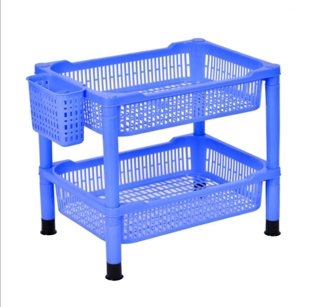 Kệ giá úp bát 2 - 3 tầng có ống đũa nhựa Việt Nhật cao cấp. Màu xanh