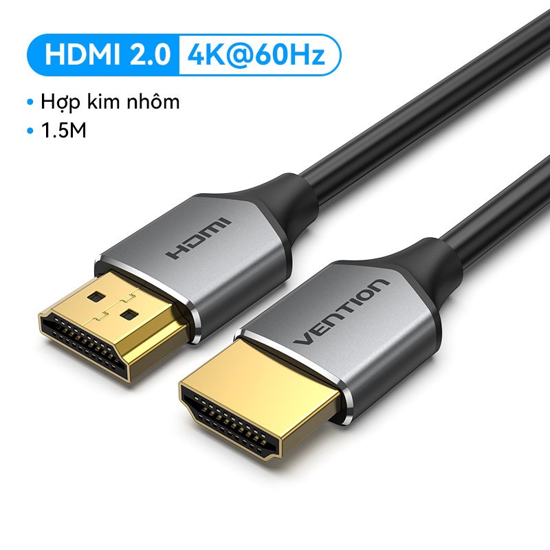 Vention Cáp HDMI Mỏng HDMI Sang HDMI 2.0 HDR 4K 60Hz Cho Bộ Chia Cáp Mở Rộng 1080P Cho PS4 HDTV Máy