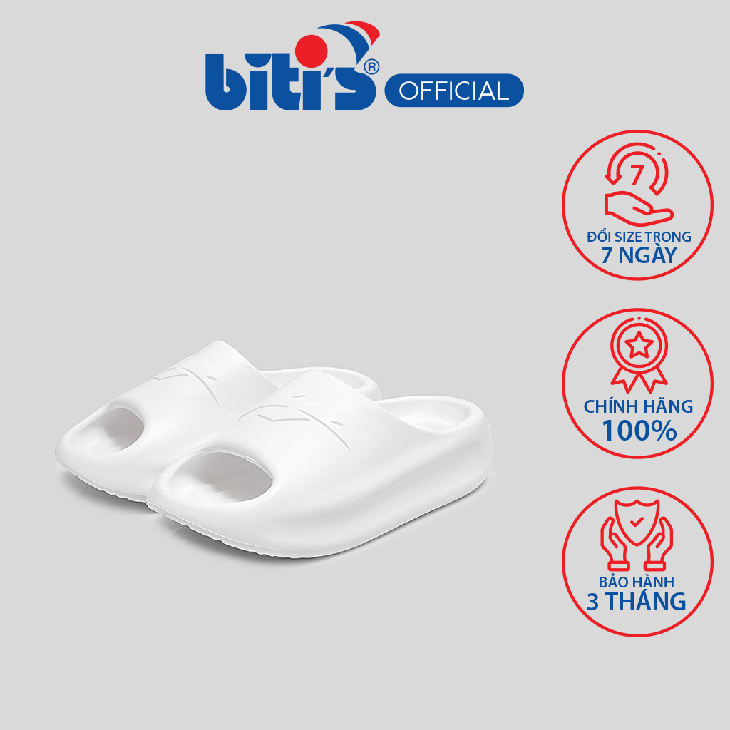 Dép thể thao đế Eva phun Nam Nữ Bitis Hunter HEM001200TRG / HEW001200TRG (TRẮNG)