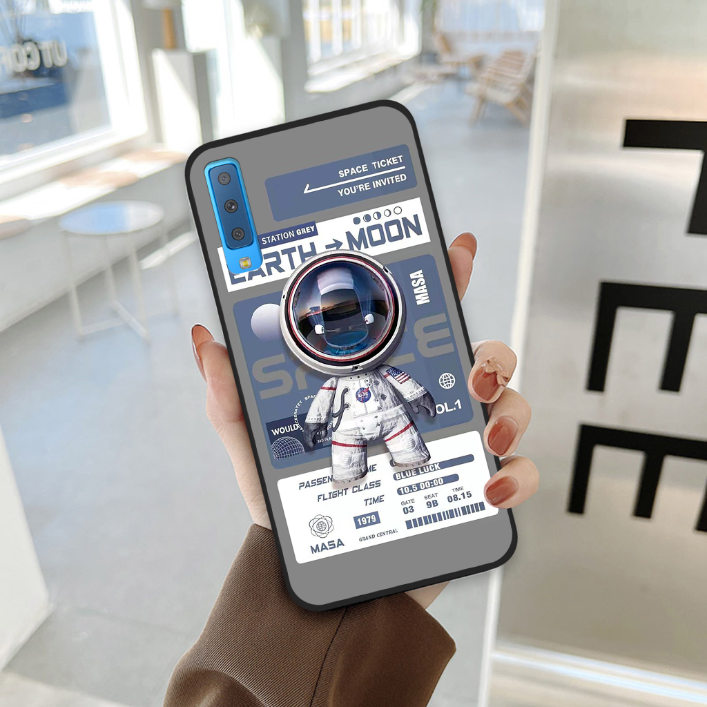 Ốp lưng Samsung Galaxy A7 2018 / A9 2018 phi hành gia astronaut 3D độc đáo