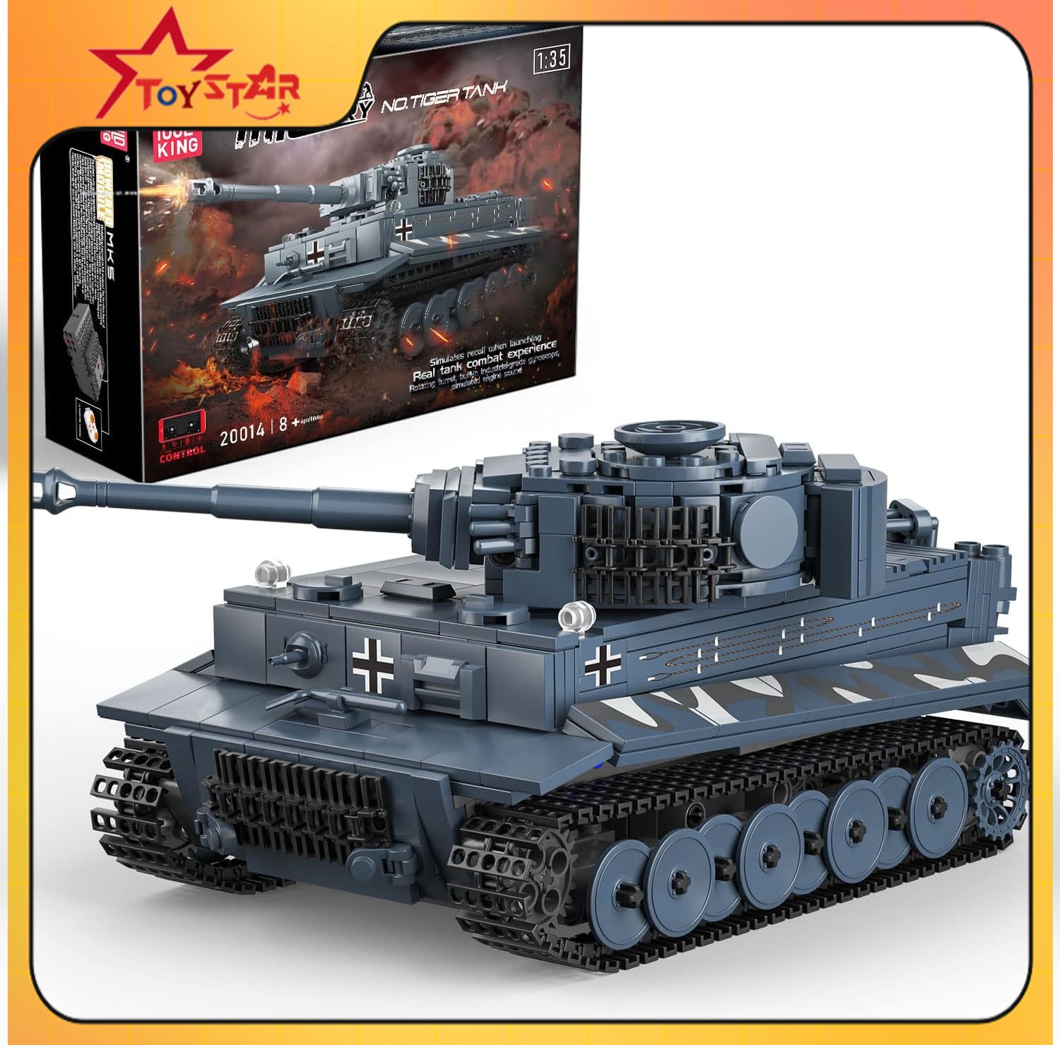 Bộ xây dựng siêu xe tăng Mould King Mammoth Đồ chơi Mô hình xe quân sự Khối xây dựng Đồ chơi Mô hình xe tăng điện điều khiển từ xa Khối xây dựng cho người hâm mộ tuổi teen 14+ (3296 miếng) Tương thích với LEGO